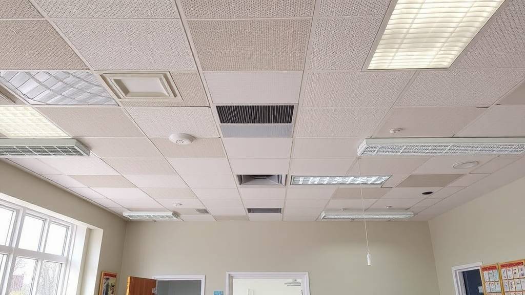 Rénovation de plafonds suspendus coupe-feu dans les établissements scolaires à Sélestat (67600) dans le Bas-Rhin